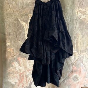Rare Jean Paul Gaultier FEMME RUNWAY Couture, Black Maxi Skirt high-low 90’s wow